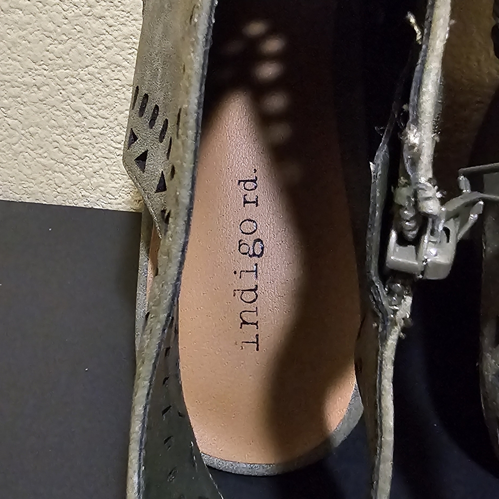 Stylish Gray Women's Peep-Toe Shoes - Picture 6 of 7